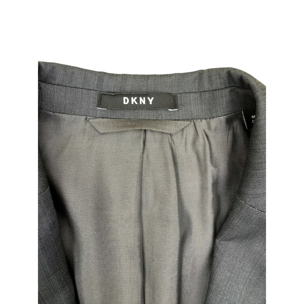 DKNY Men's Dark Charcoal 2 Button Suit Blazer Jacket Sport Coat Wool Reda Size ?